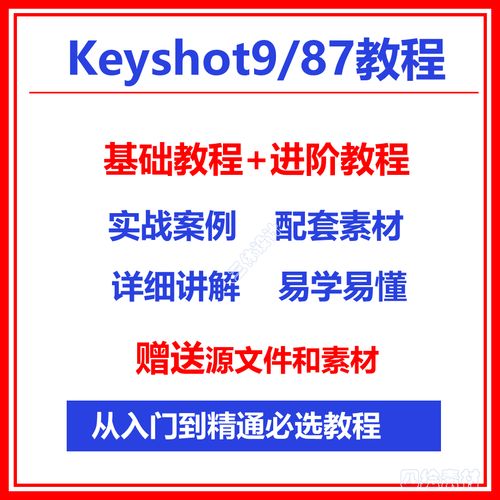 keyshot9/8/7 教程中文素材源文件渲染器商业设计图自学软件视频